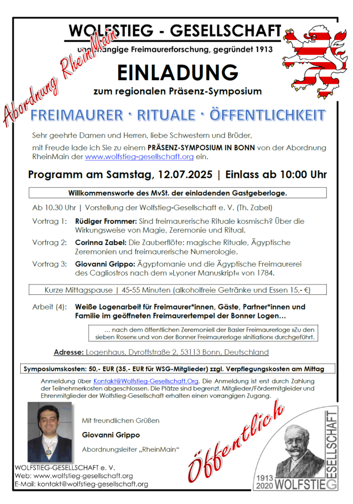 EINLADUNG ZUM SYMPOSIUM IN BONN AM 12.07.2025