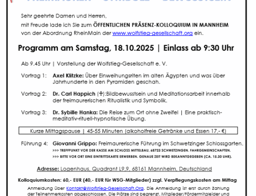 ÖFFENTLICHES PRÄSENZ-KOLLOQUIUM IN MANNHEIM